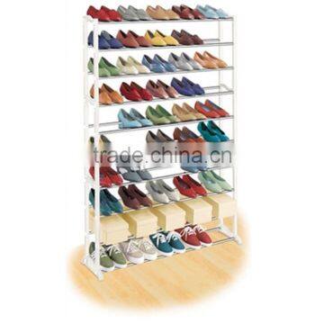 10 tier folding 50 pair plastic shoe rack