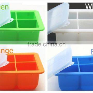 High quality four cavity square silicone bread baking mold