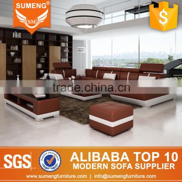 Top genuine Italian leather sectional sofa buy from China RF6117                        
                                                                Most Popular