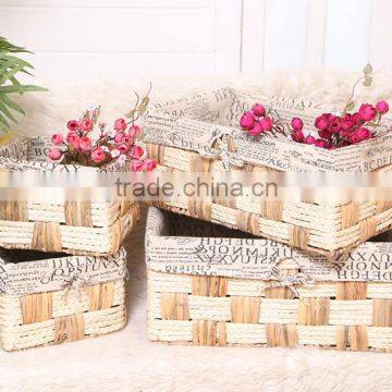 7 hand woven - pastoral style - straw - Storage Basket - Storage Basket - water basket - sundry basket - woven baskets