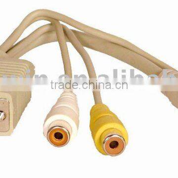 VGA To Svideo and 3RCA Female Cable/VGA TO RCA CABLE/VGA TO Svideo cable/Y-cable