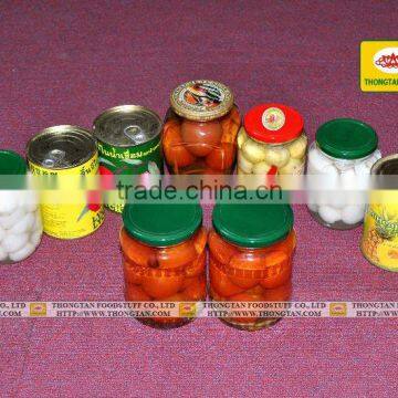 Pickled Cherry Tomato in jar 720ml and Lychees and Pickled Eggplant and Pineapple - Thongtan Food