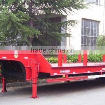 Low Bed Semi-trailer for Heavy Equipments and Construction Machinery Transportation photo-2