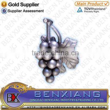 decorated stamped wrought iron flowers and leaves