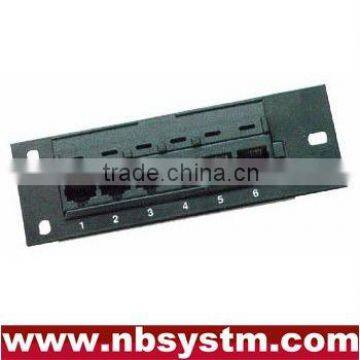 6 port UTP Cat5e Patch Panel 5" 1U,110 IDC