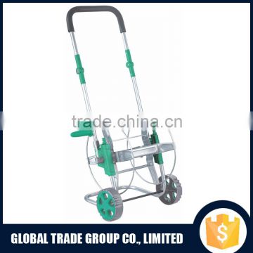 Foldable Metal Hose Reel Cart Trolley Set Garden Outdoor Plants Watering Hosepipe 552467