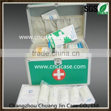 Portable aluminum medical first aid case