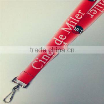 Gradient red polyester neck lanyard