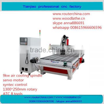 woodworking linear ATC automatic tool change TJ1325-8 cnc router