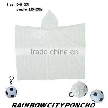 ball packed PE raincoat rain cape poncho