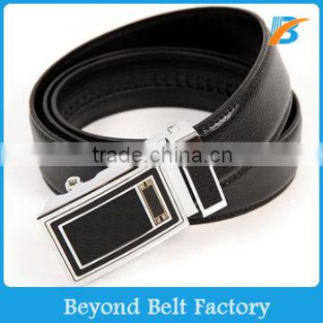 Beyond 35mm Wide High Quality Genuine Leather Ratchet Belt with Sliding Buckle for Men