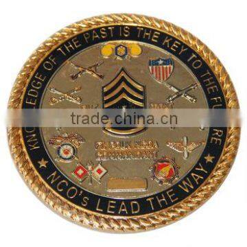 2015 Hot selling custom engraved metal silver coins/antique challenge coin