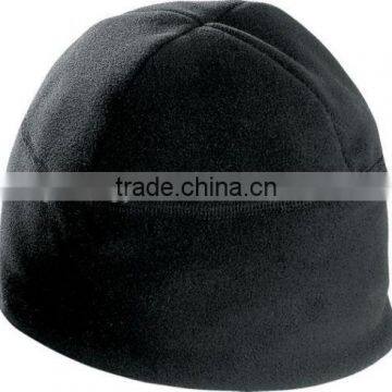 promotional adult plain black fleece beanie hat