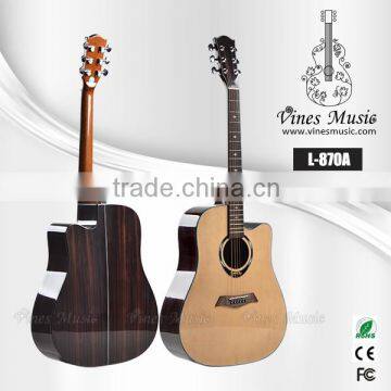 L-870A 41' good quality spruce top high-gloss rosewood body acoustic guitar