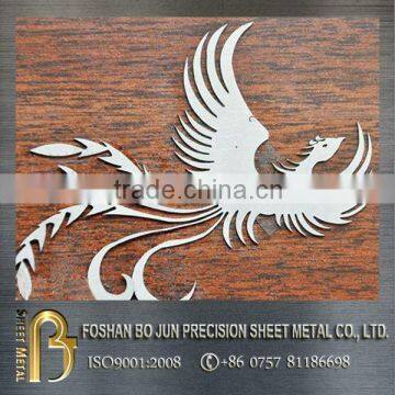 china supplier custom-made laser cut phoenix decoration sheet metal fabrication