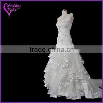 TOP SELLING!!! OEM Factory Custom Design open back low v shape lace fit bodice ball gown wedding dress