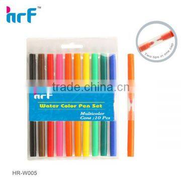 10 PK Double tip water color pen(twin tip felt tip pens) HR-W005