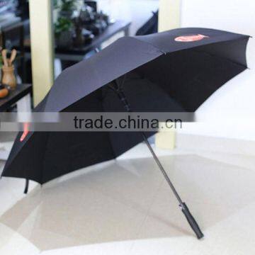 Windproof Fiberglass golf umbrella with 2 colors printing