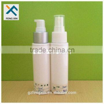 Personal care industrial use 60ml 100ml 120ml PET plastic bottle with spray pump