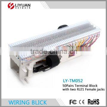 LY-TM052 66M 50 Pairs terminal block with 2 rj21 jack Network Interface block