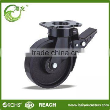 fixed and swivel caster with cast iron wheel , heavy duty caster wheel