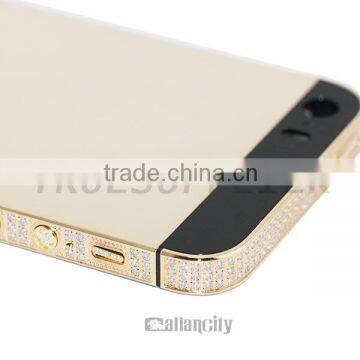 for iphone 5 24k rose gold plating back cover for iphone 5 gold body for iphone 5 gold housing