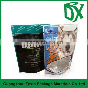 New Products 2016 Customized Printed Clear Window BOPP Plastic Stand up Pouch With Zipper for Dog Food Packaging photo-4