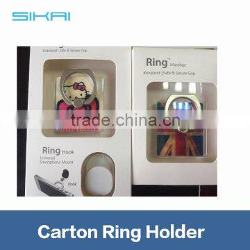 Carton Pattern Ring Phone Holder in Stock Cusatomized Pattern also Available 360 Degree rotation Carton Ring Phone Holder