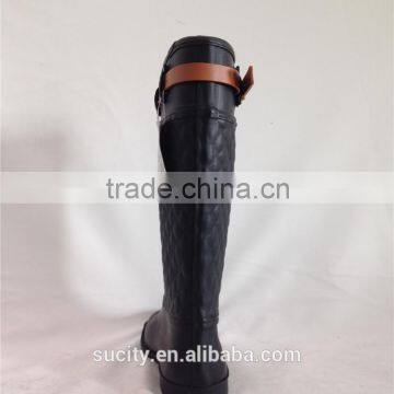 Ladies Gaga Gum Boots With Leather Strap photo-2