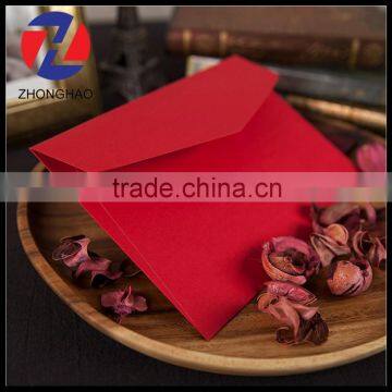 2015 new arrived recycled pearl paper unique blank DIY durable red wedding envelope