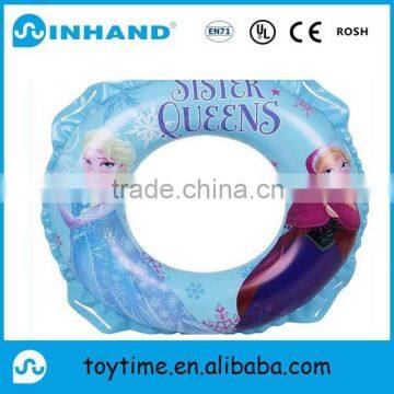 customised PVC inflatable kids swimming ring with cartoon printed, float swimming tube for baby