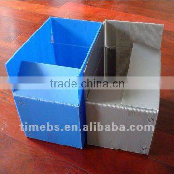 Foldable fluted polypropylene box