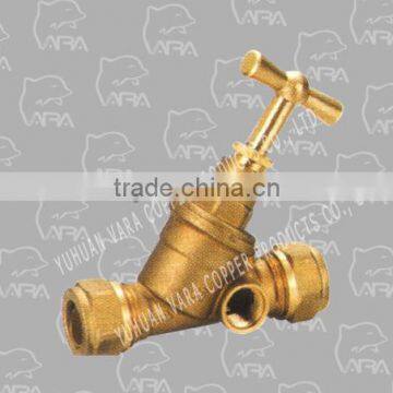 708-26 Y STOP VALVE BRASS WITH DRAIN