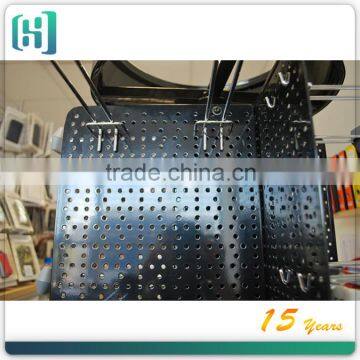 Rotating Display Stand for Mobile Accessories Folding 4 Panel Pegboard Display Unit Cell Phone Case Spinner Rack With Hooks photo-6