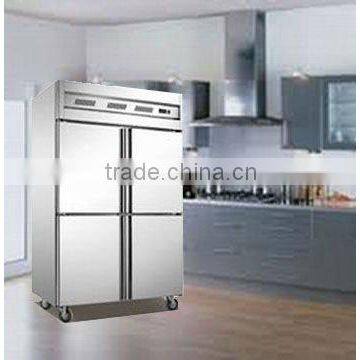 High quality stainless steel 4 doors 1000L with temp. 0-10'C or 0~-15'C or -18~-22'C home and restaurant chest kitchen fridge