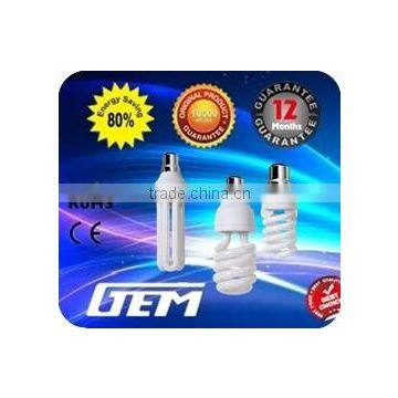 Hangzhou Factory U,Spiral customized CFL Saving Bulb with good price