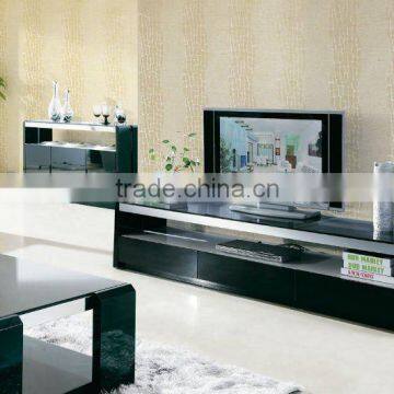 Black and white functional high glossy tv stand 1608#