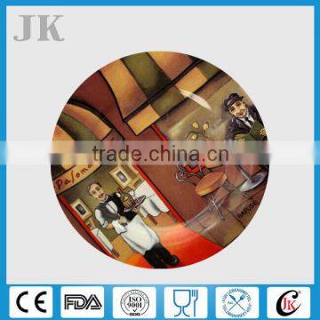 Promotional beautiful decorative ceramic plate for kitchenware