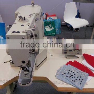 machine sewing for eyelet in cap