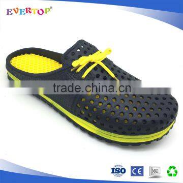 New arrrival two color sole yellow lace footwear design fashion beach massage eva clogs casual nursing shoes slipper sandal man