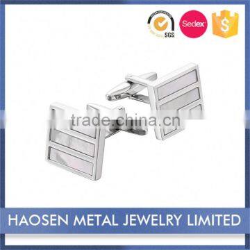 Super Quality Abalone MOP Blue Shell With Onyx Men'S Stone Rhinestone Cufflinks photo-3