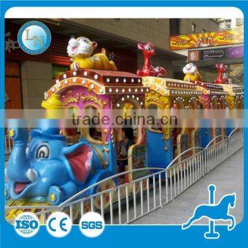 Hot Indoor Play Centre Equipment Electric Track Elephant Train For Sale