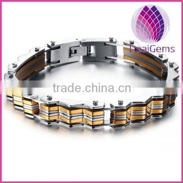 Wholesale stainless steel gold bracelet for men