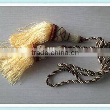 Decorative Twisted Curtain Tassel Tieback Cord, Rope For Curtain