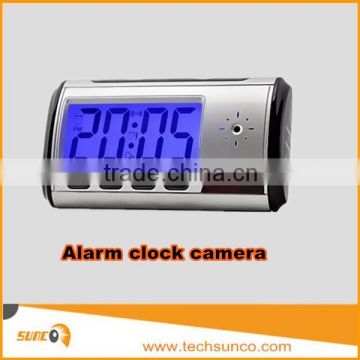 720P battery powered alarm clock security camera