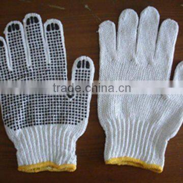 9.5" PVC dotted cotton gloves