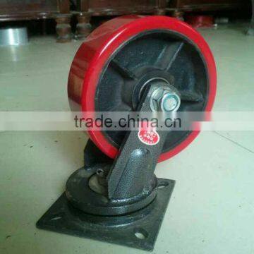 12 inch Red color PU material caster wheel 3500KGS