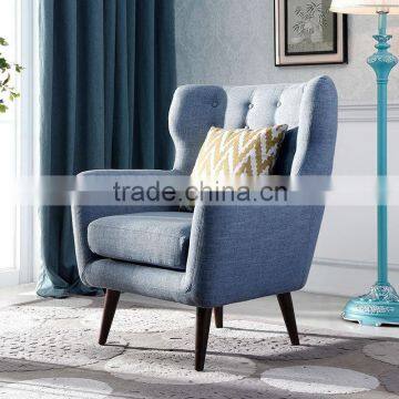 Country Style soldi wood sofa chair wing chair fabric chair chinese furniture manufacturer