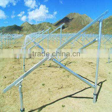 Solar panel pile ground mounting structure