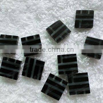 Mother of pearl and black onyx natural gemstone mosaic